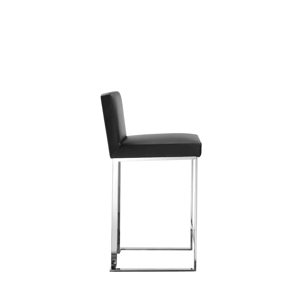 Dexter Counter Stool Faux Leather Black