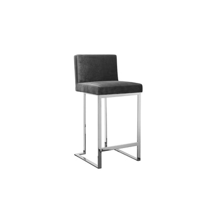 Dexter Counter Stool Velvet Gray