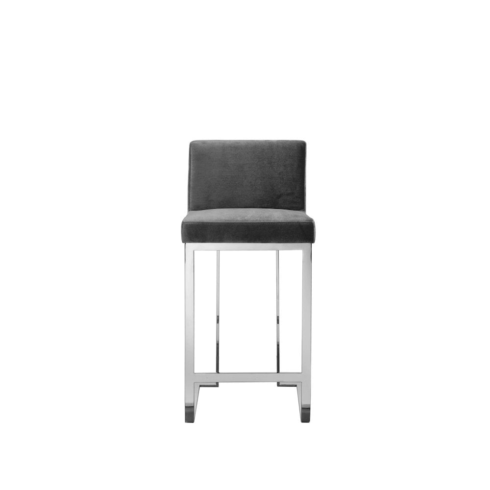Dexter Counter Stool Velvet Gray