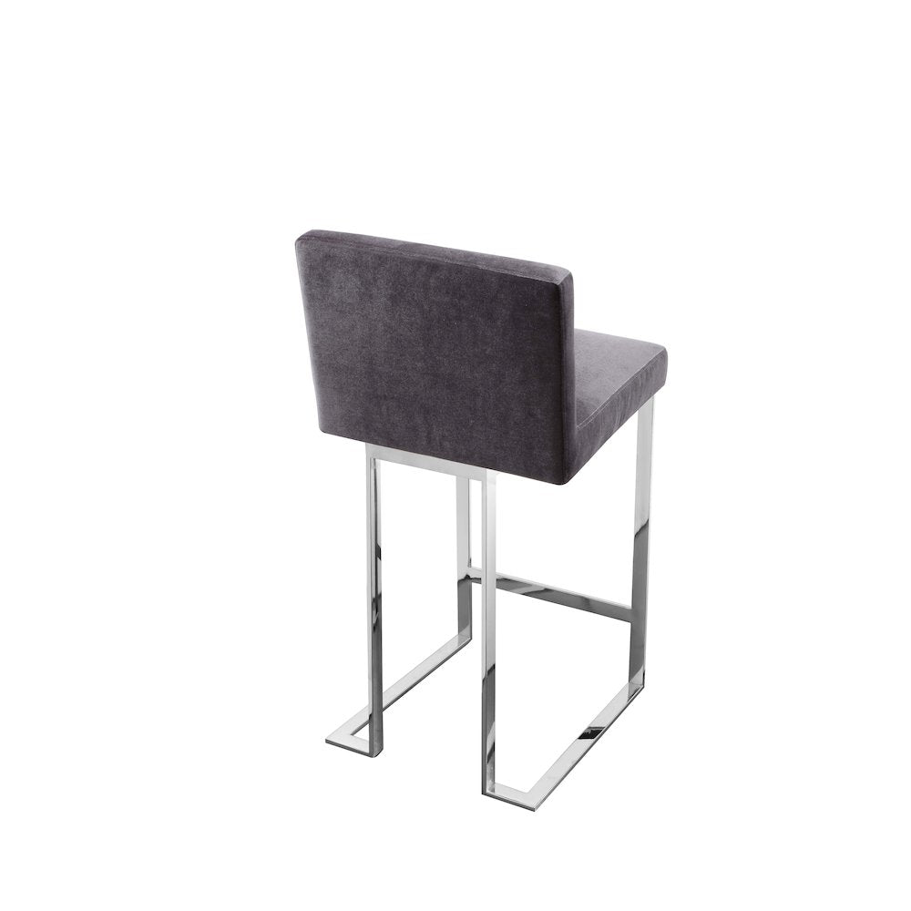 Dexter Counter Stool Velvet Gray
