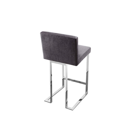 Dexter Counter Stool Velvet Gray