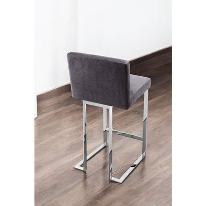 Dexter Counter Stool Velvet Gray