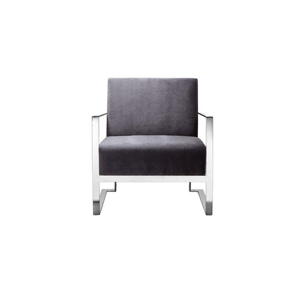 Dexter Lounge Chair Velvet Gray