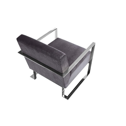 Dexter Lounge Chair Velvet Gray