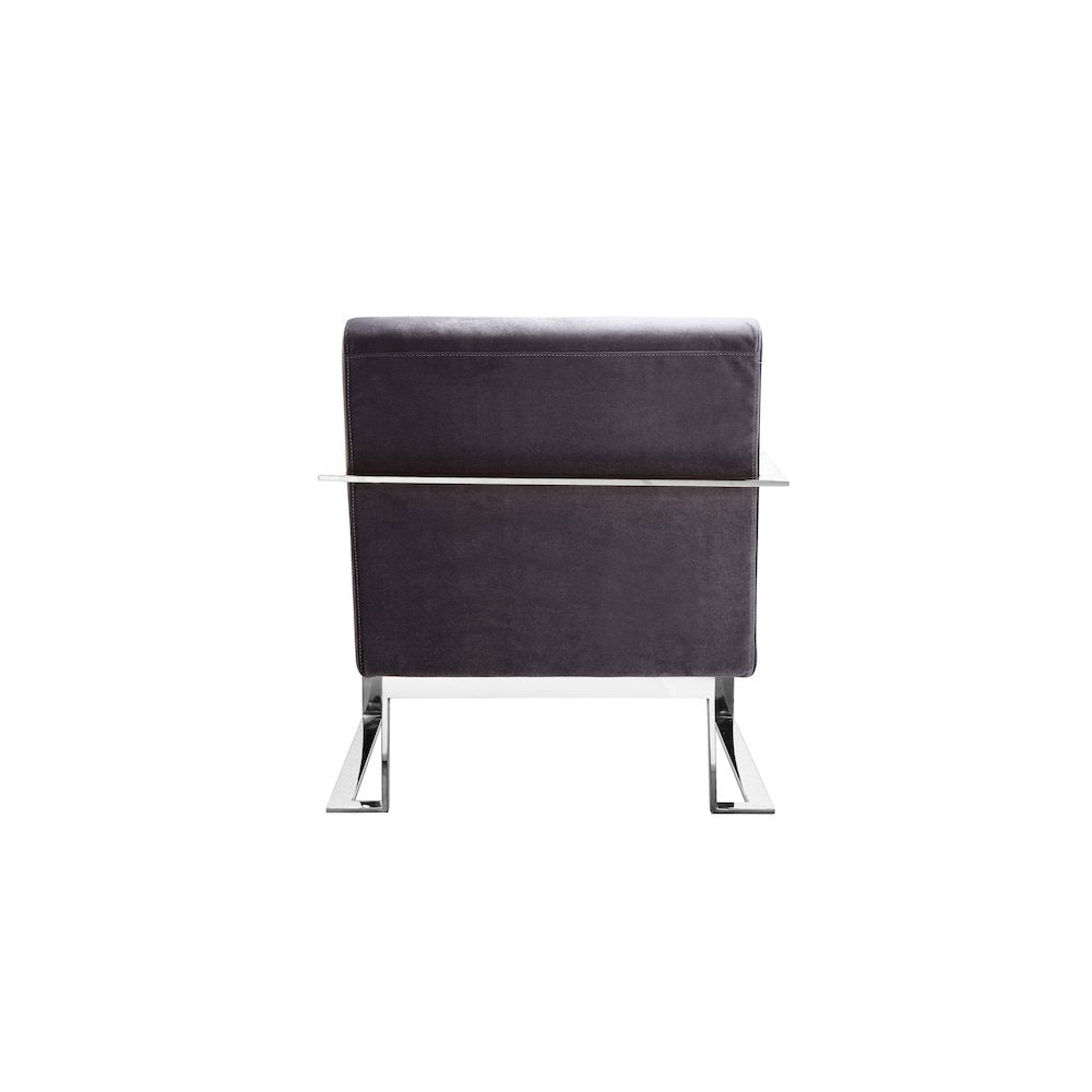 Dexter Lounge Chair Velvet Gray