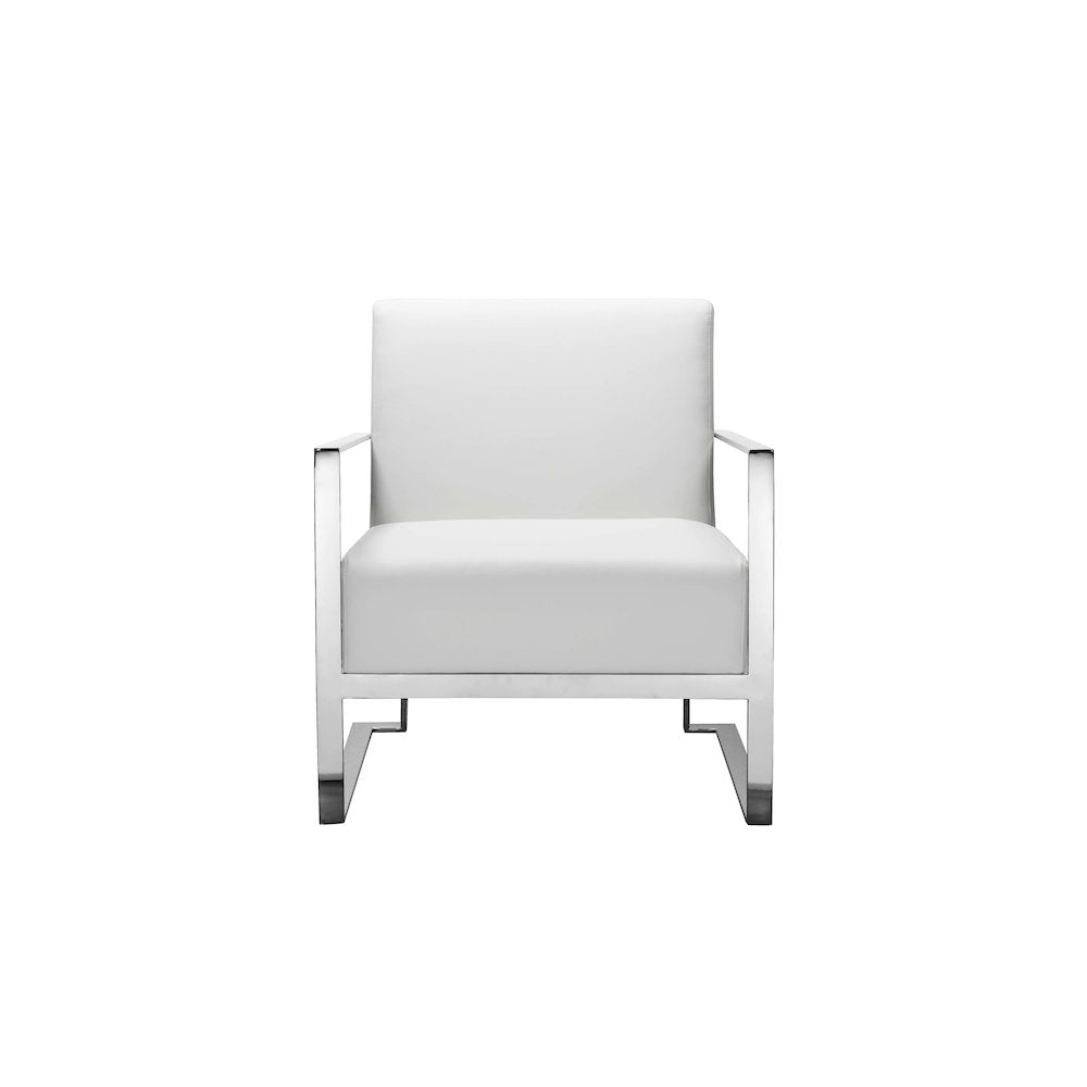 Dexter Lounge Chair Faux Leather White
