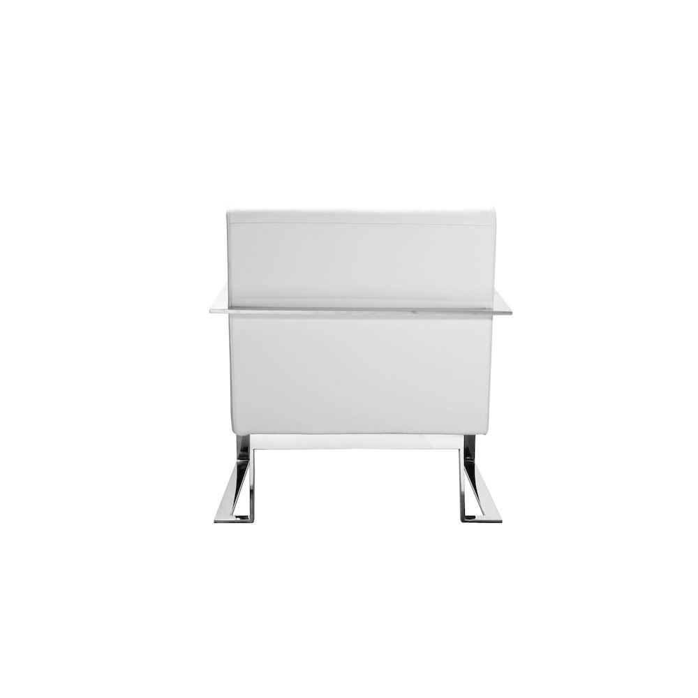 Dexter Lounge Chair Faux Leather White