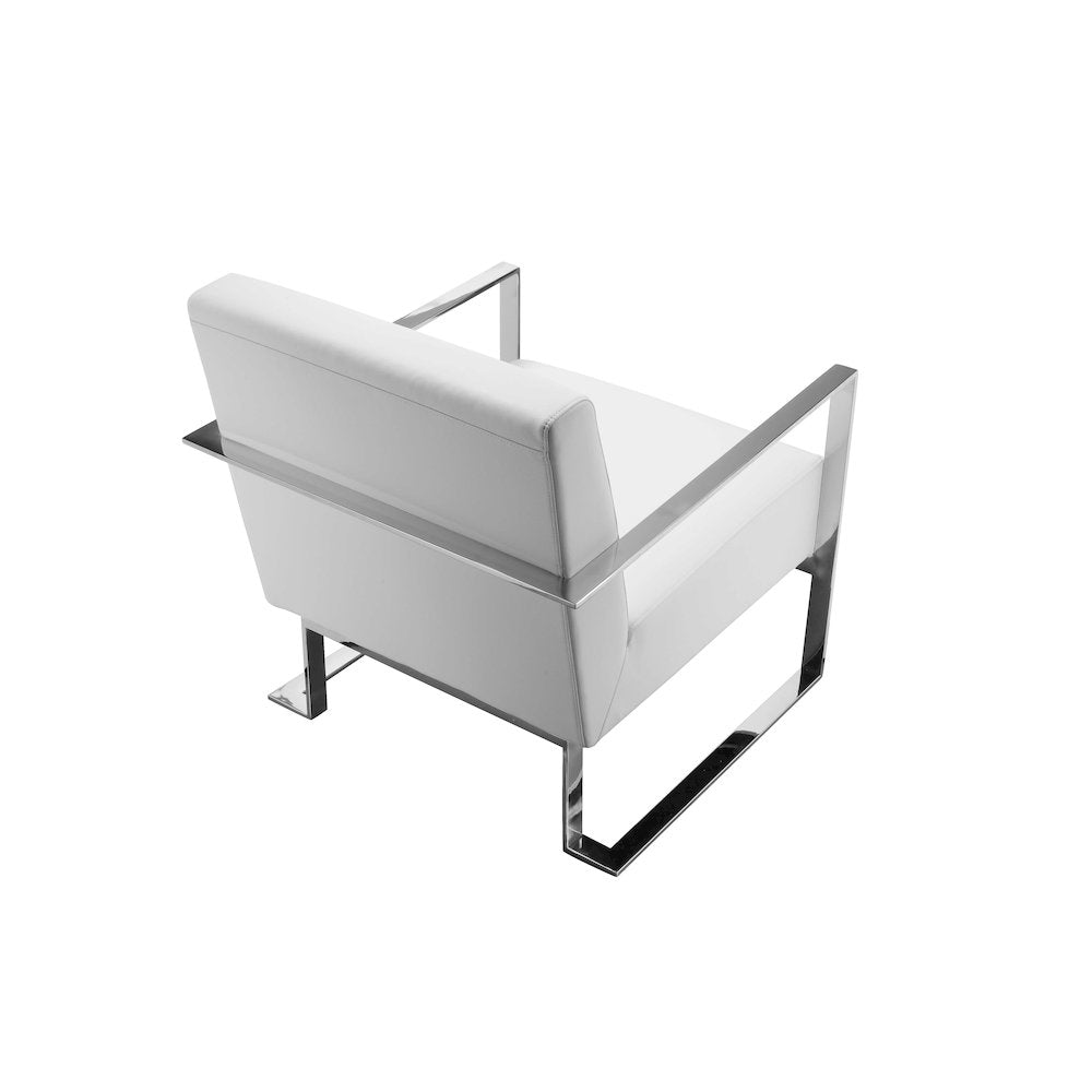 Dexter Lounge Chair Faux Leather White