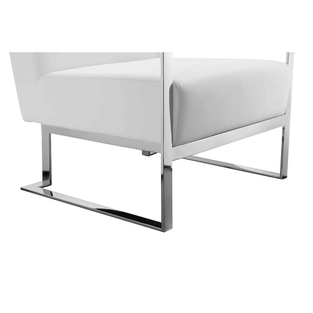 Dexter Lounge Chair Faux Leather White