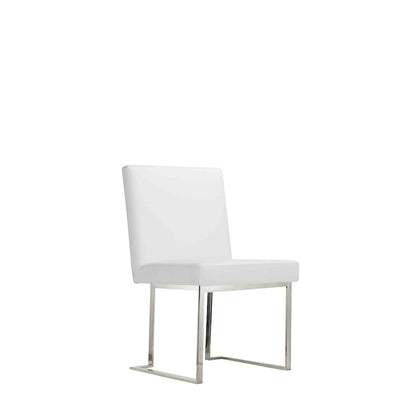 Dexter Side Chair White Pu (Set Of 2)