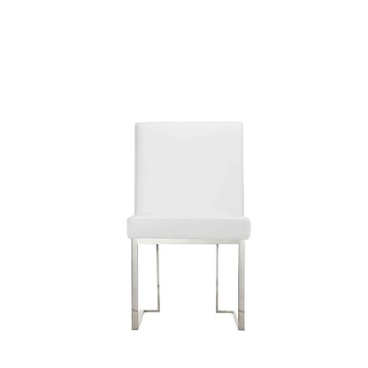Dexter Side Chair White Pu (Set Of 2)