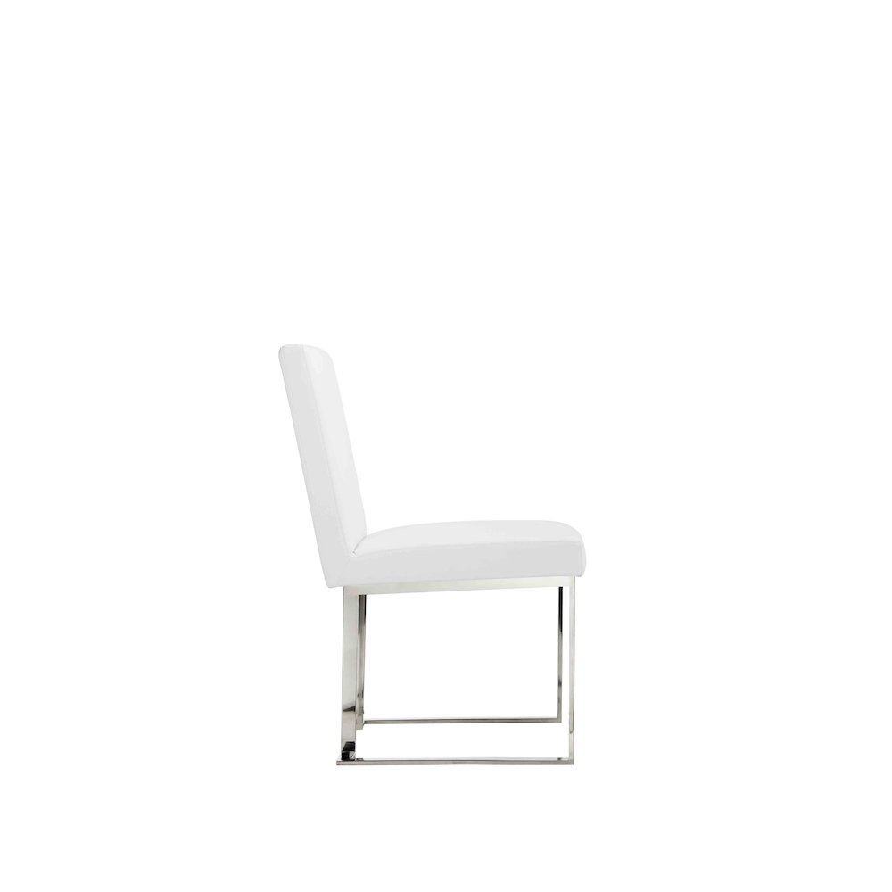 Dexter Side Chair White Pu (Set Of 2)