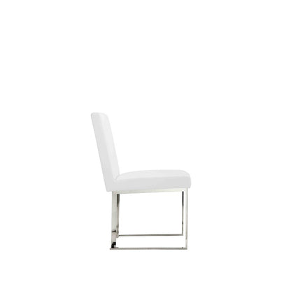 Dexter Side Chair White Pu (Set Of 2)