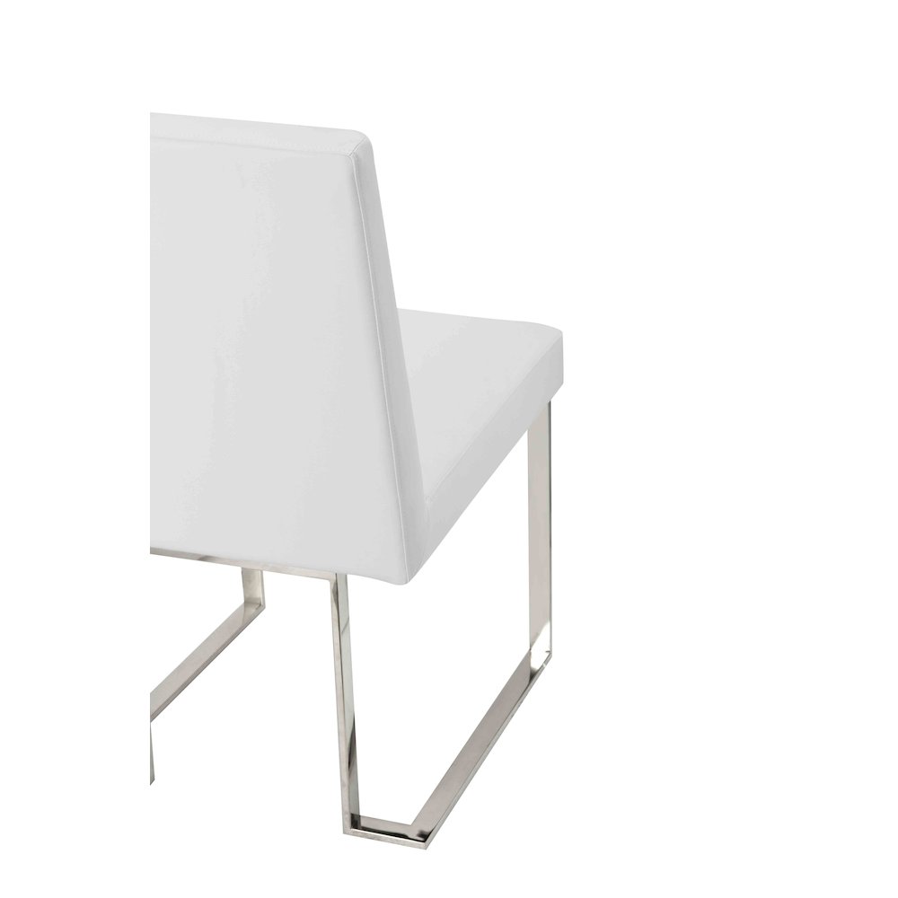 Dexter Side Chair White Pu (Set Of 2)