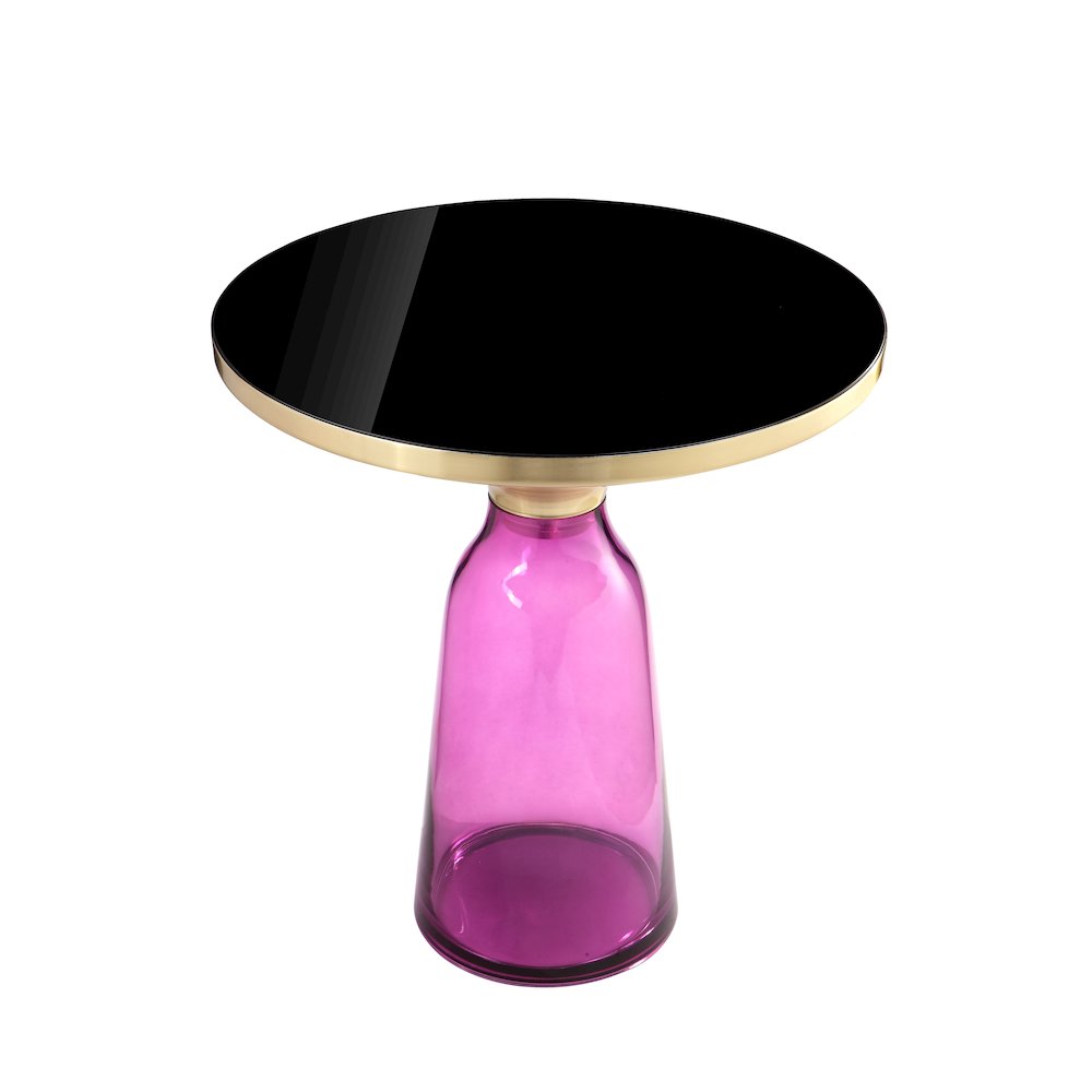 Gbelinda Side Table Purple Glass