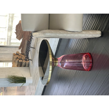 Gbelinda Side Table Purple Glass