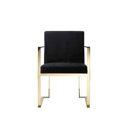 Gold Dexter Arm Chair Velvet Black