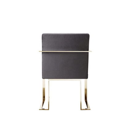 Gold Dexter Arm Chair Velvet Gray