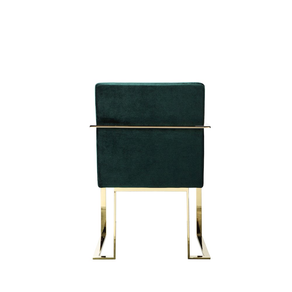 Gold Dexter Arm Chair Velvet Green