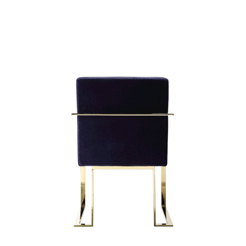 Gold Dexter Arm Chair Velvet Navy