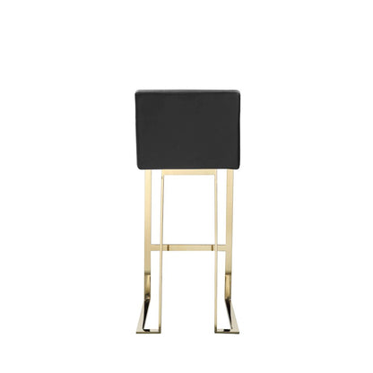 Dexter Bar Stool Faux Leather Black