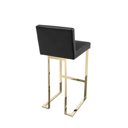 Dexter Bar Stool Faux Leather Black
