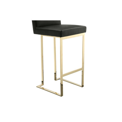 Dexter Bar Stool Faux Leather Black