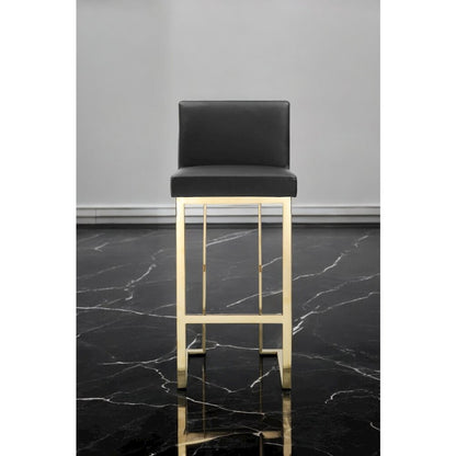 Dexter Bar Stool Faux Leather Black