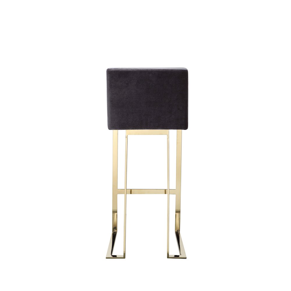 Dexter Bar Stool Velvet Gray