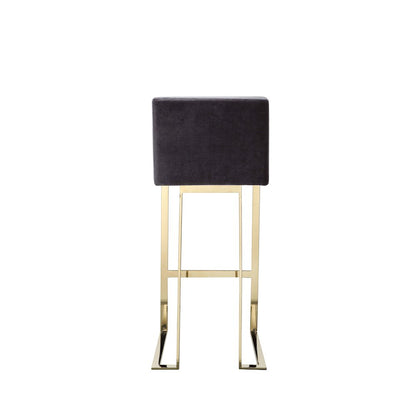 Dexter Bar Stool Velvet Gray