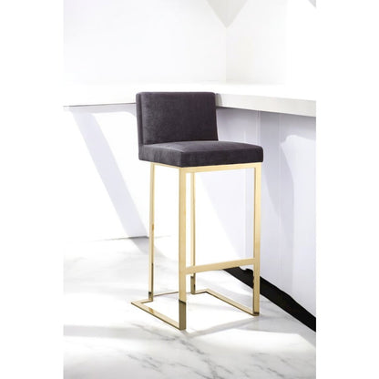Dexter Bar Stool Velvet Gray