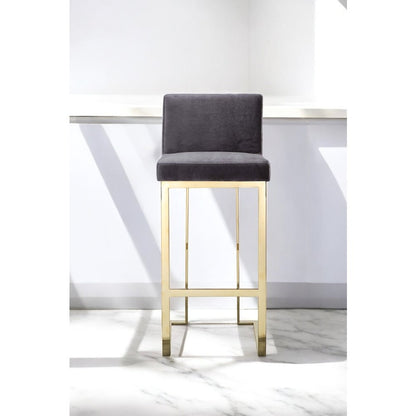 Dexter Bar Stool Velvet Gray