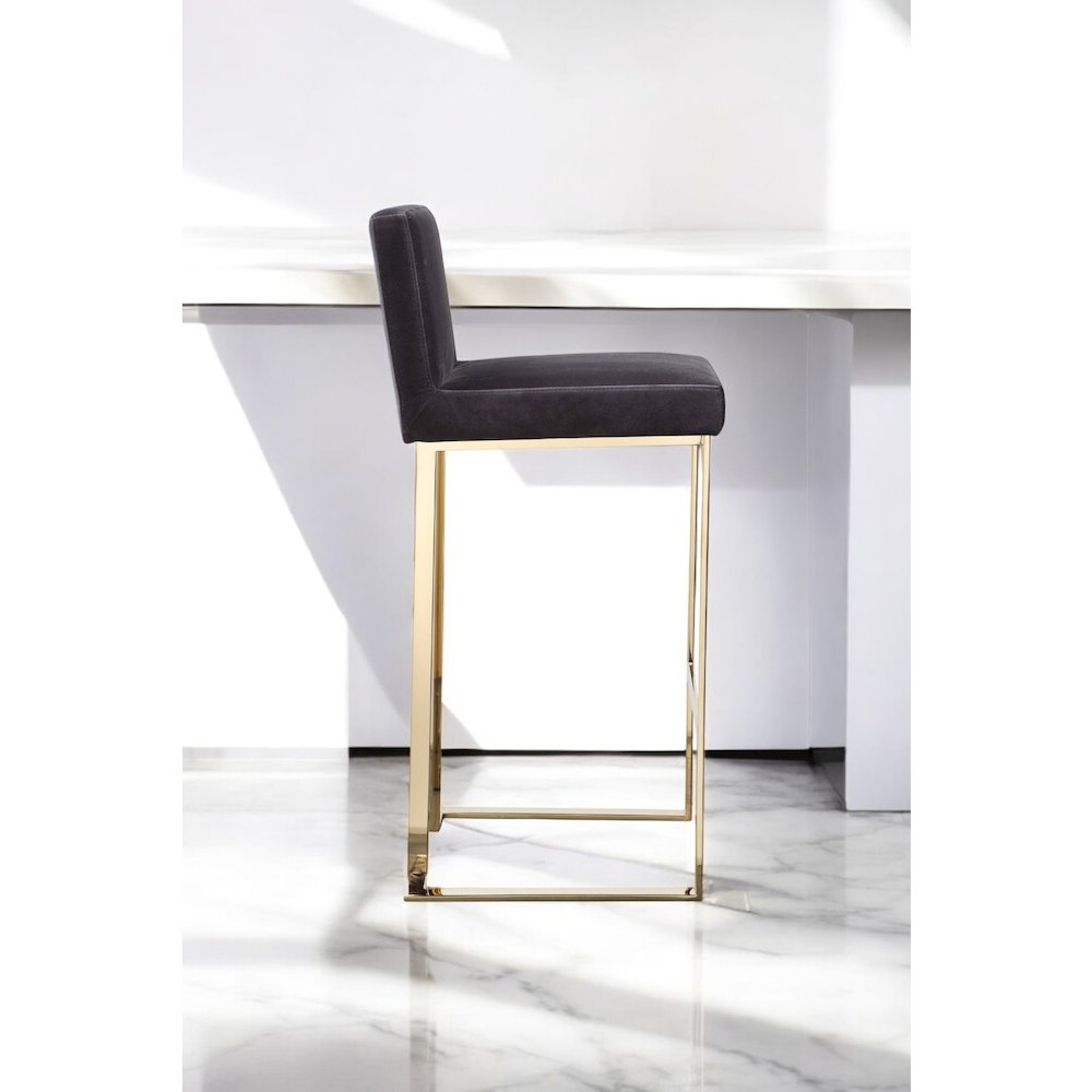 Dexter Bar Stool Velvet Gray