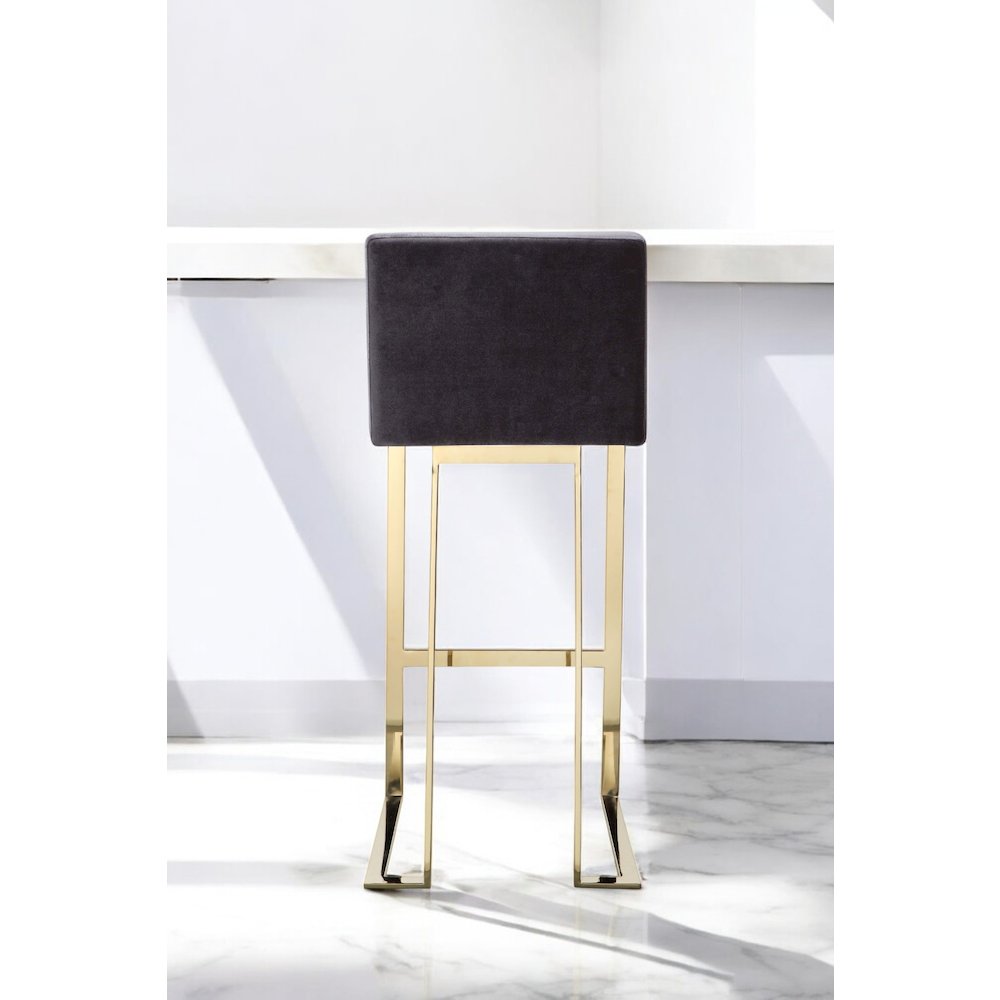 Dexter Bar Stool Velvet Gray