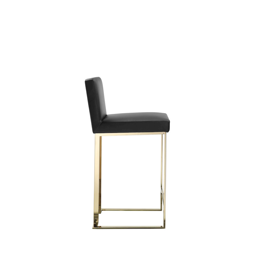 Dexter Counter Stool Faux Leather Black