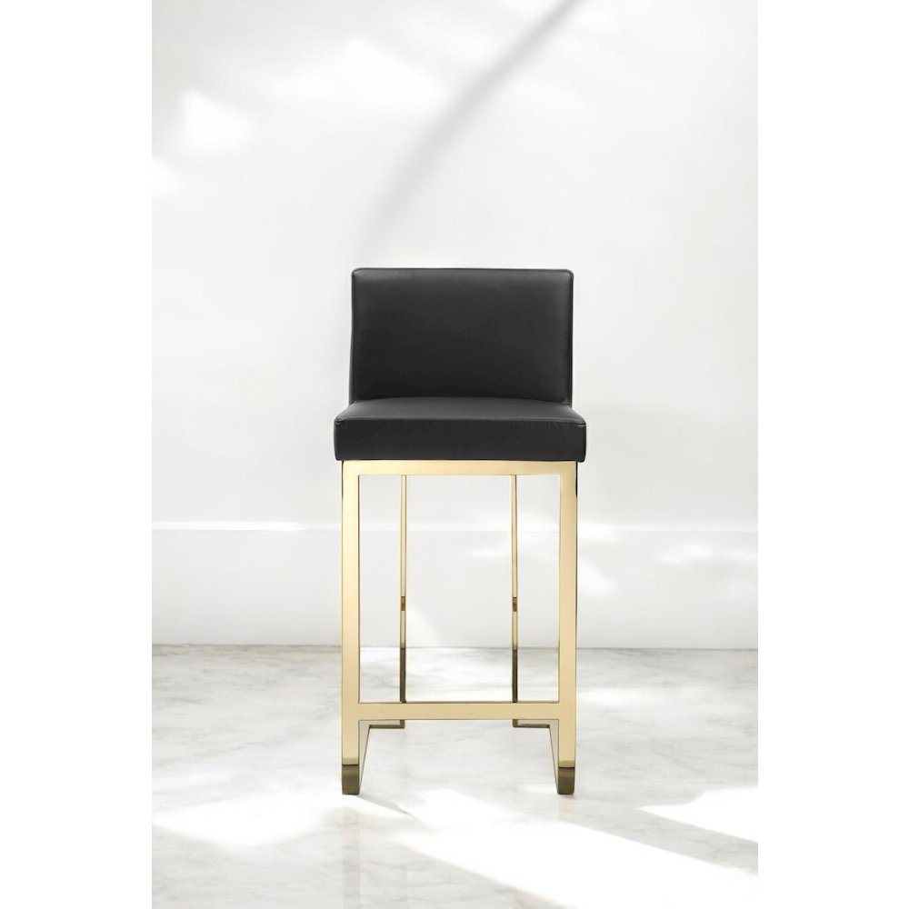 Dexter Counter Stool Faux Leather Black