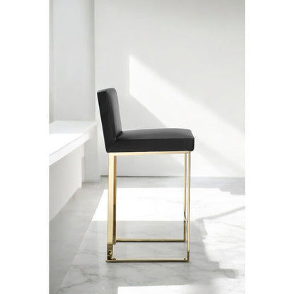 Dexter Counter Stool Faux Leather Black