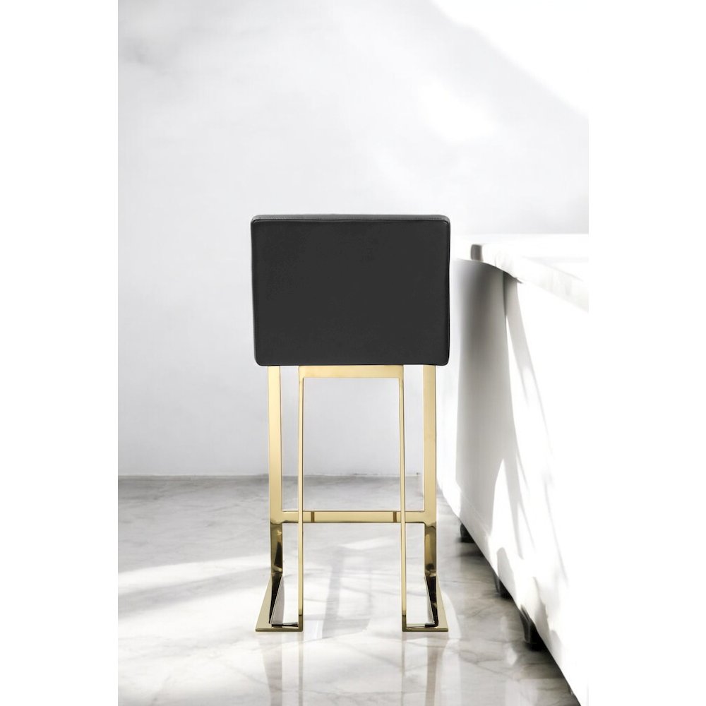 Dexter Counter Stool Faux Leather Black