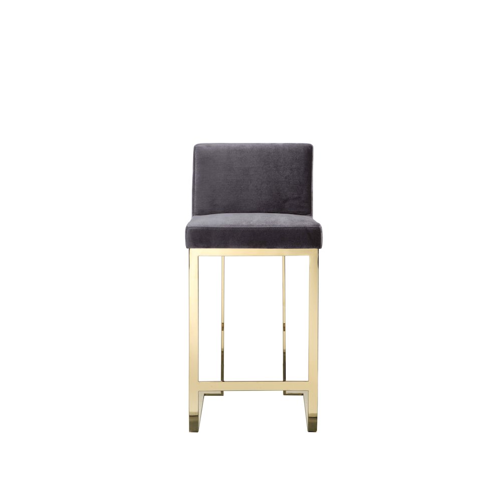 Dexter Counter Stool Velvet Gray