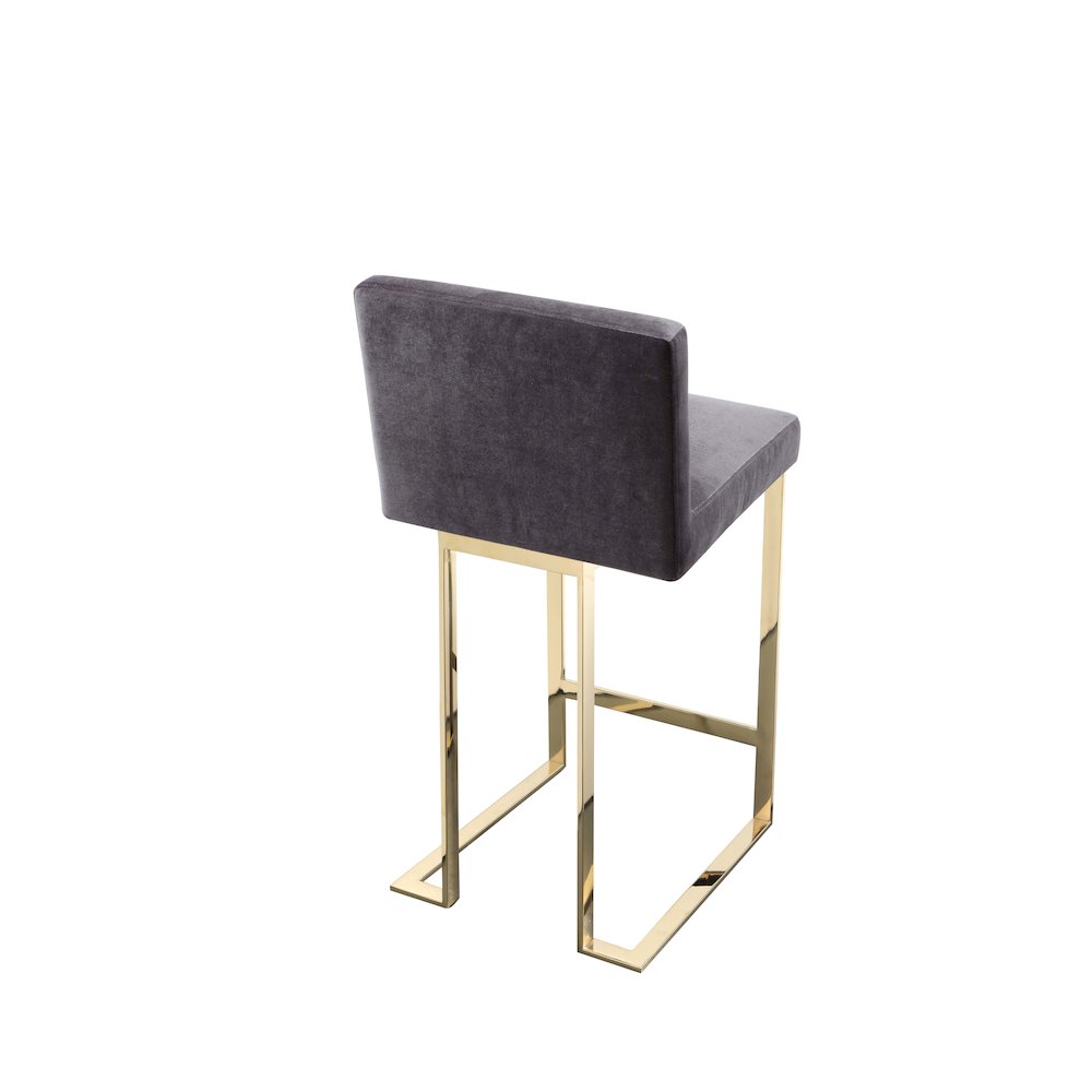 Dexter Counter Stool Velvet Gray