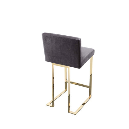 Dexter Counter Stool Velvet Gray