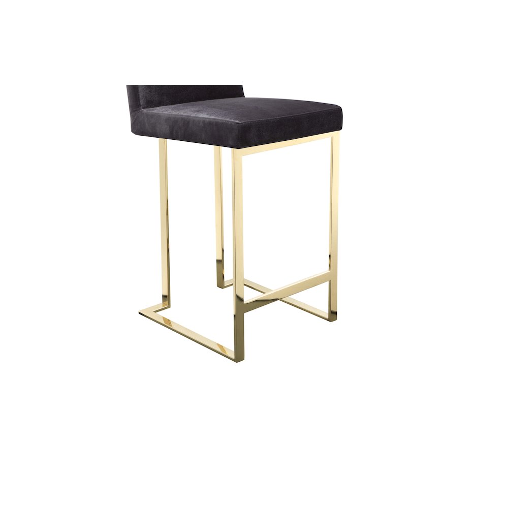 Dexter Counter Stool Velvet Gray