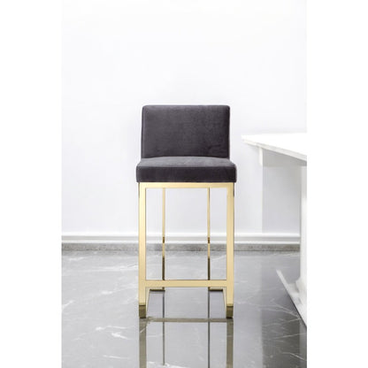 Dexter Counter Stool Velvet Gray