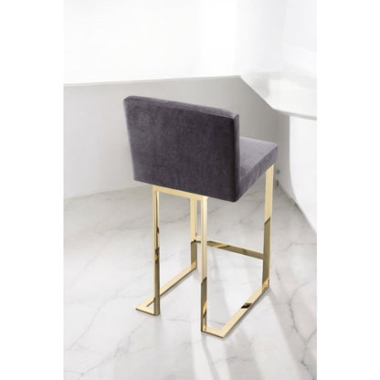 Dexter Counter Stool Velvet Gray