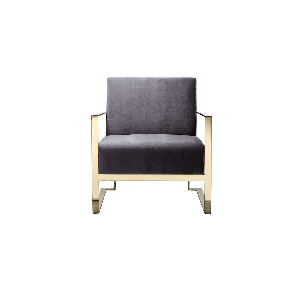 Dexter Lounge Chair Velvet Gray