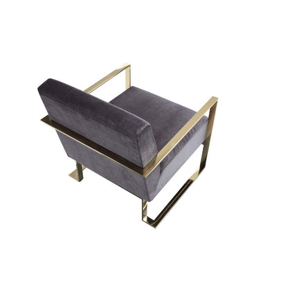 Dexter Lounge Chair Velvet Gray
