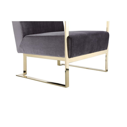 Dexter Lounge Chair Velvet Gray
