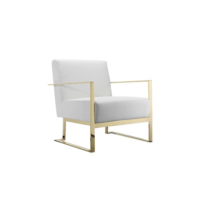 Dexter Lounge Chair Faux Leather White