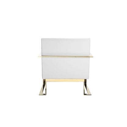 Dexter Lounge Chair Faux Leather White