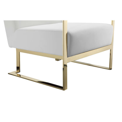 Dexter Lounge Chair Faux Leather White